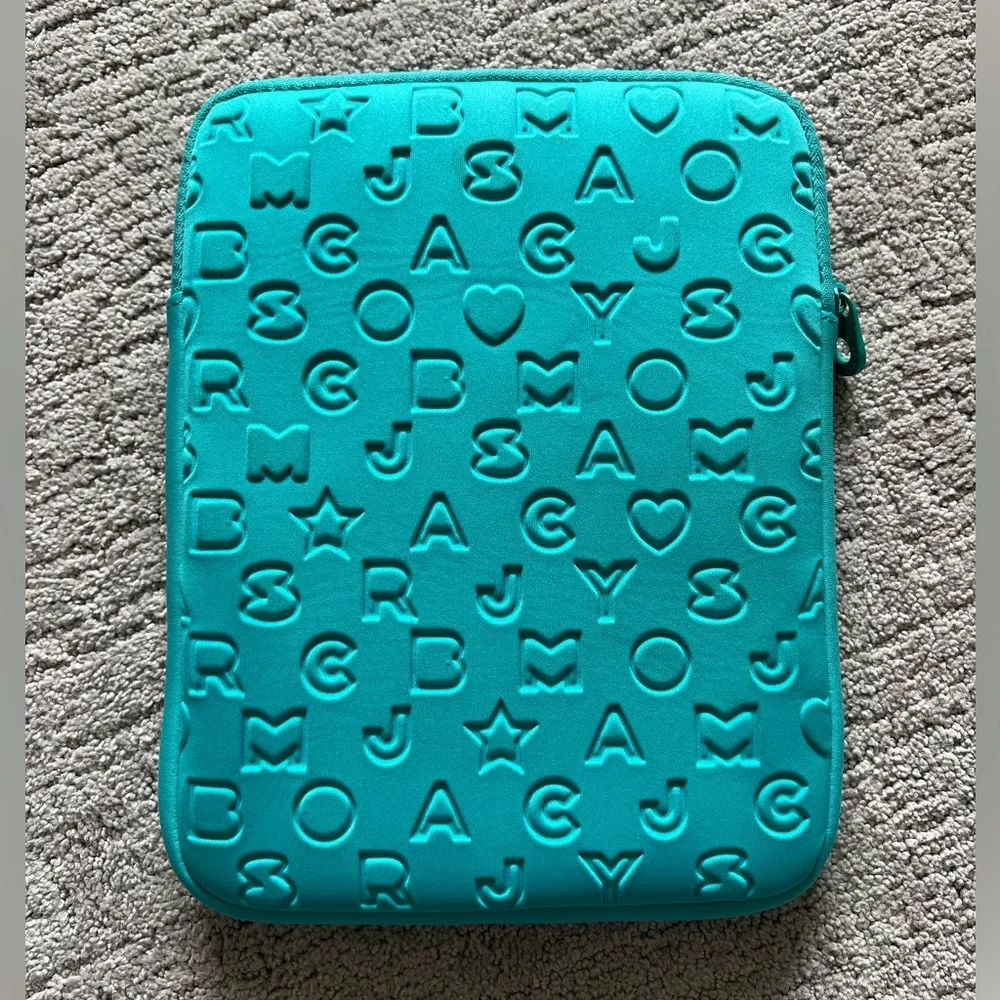 Marc Jacobs Teal Embossed Tablet Sleeve